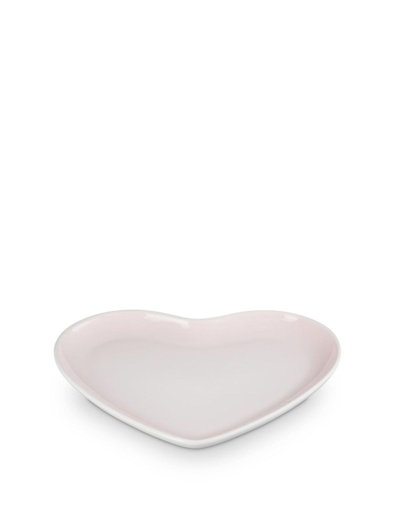 Le Creuset Stoneware Heart Plate 23cm Shell Pink