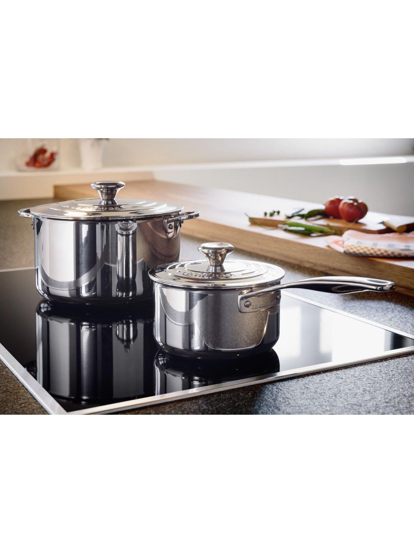Le Creuset Classic 3-ply Stainless Steel 4-Piece Cookware Set | Very