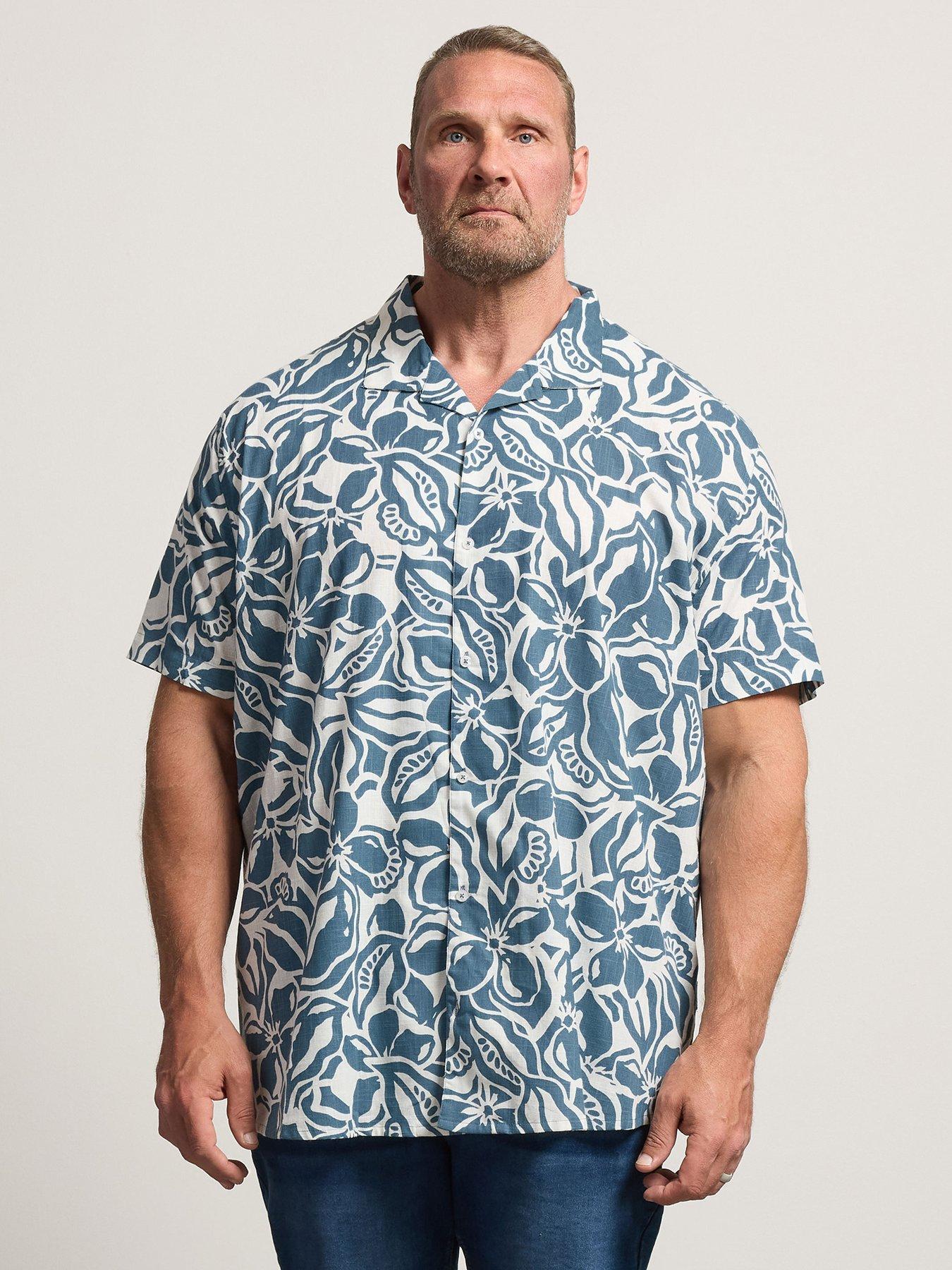 BadRhino Badrhino Leaf Print Short Sleeve Shirt