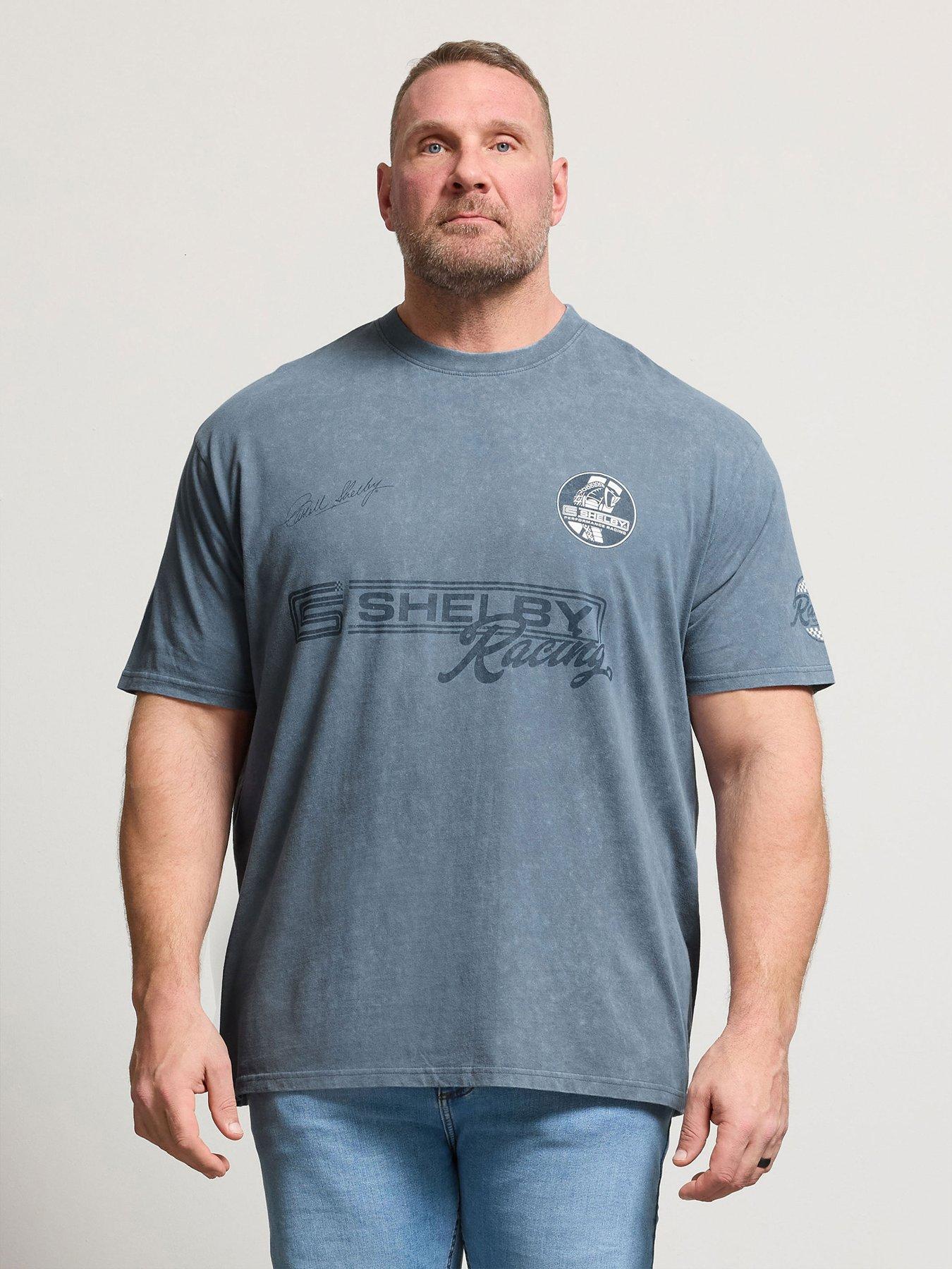 BadRhino Acid Wash Shelby T-Shirt, Blue, Size 7-8Xl, Men