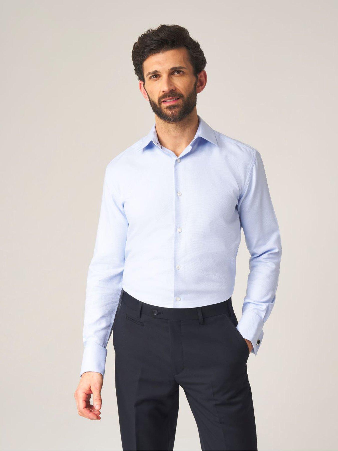 19 inch dress shirts Spread Collar Mens White Dress Shirts 19 Inch Neck Slim Fit White Solid  English Spread Collar Non-Iron Men's Dress