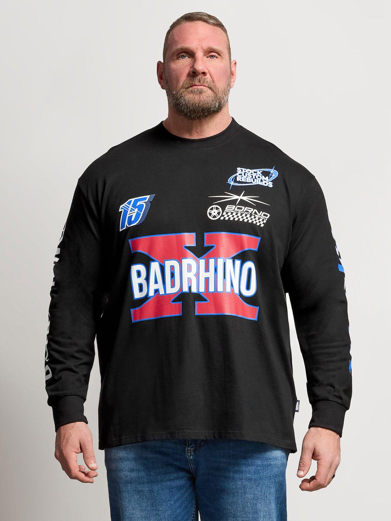 BadRhino Racing Long Sleeve T-Shirt, Black, Size 4Xl, Men