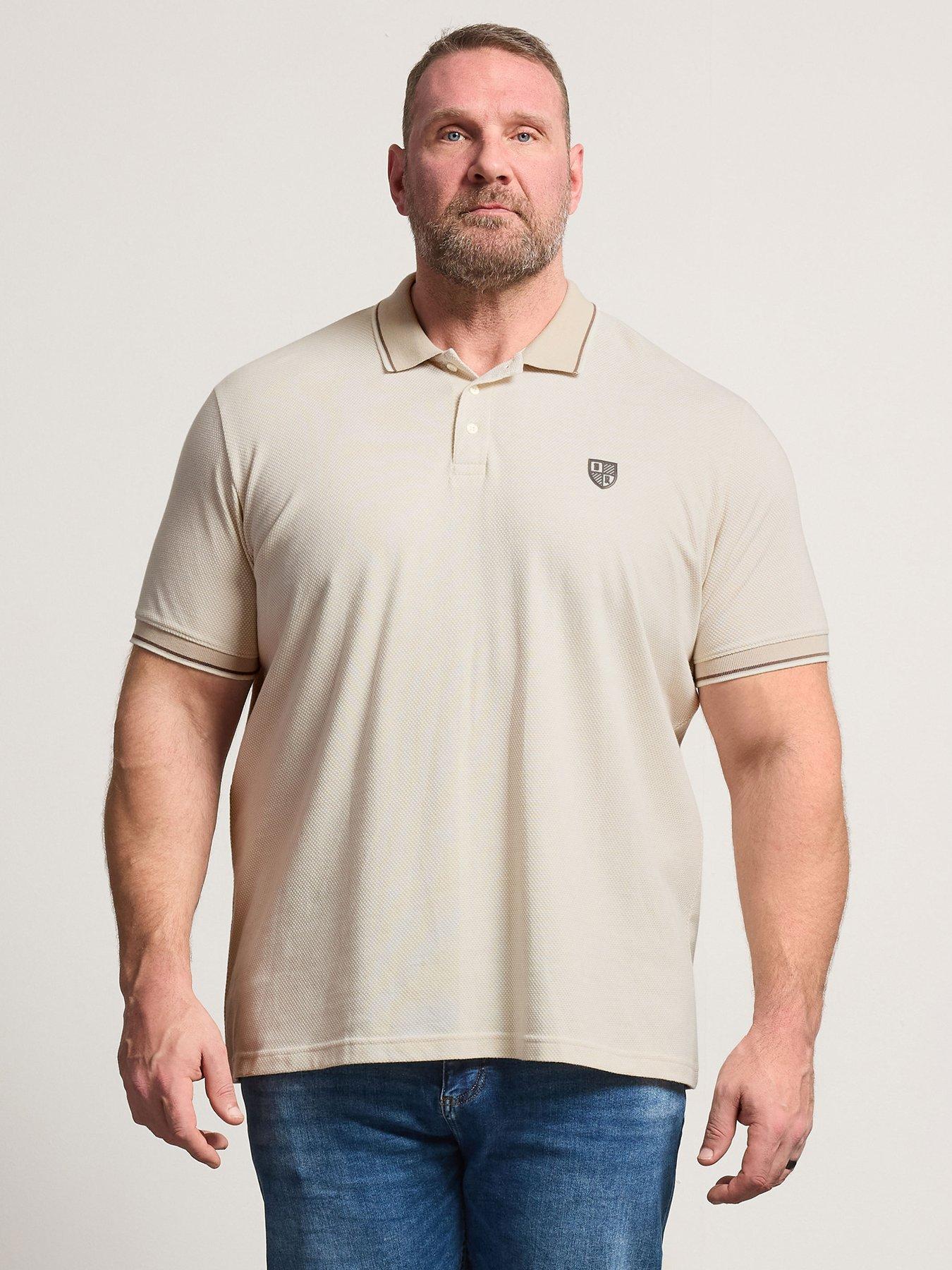 BadRhino Waffle Texture Polo Shirt, Natural, Size 5-6Xl, Men