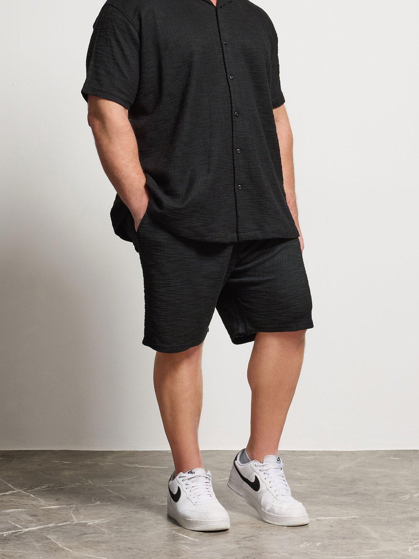 BadRhino Textured Shorts, Black, Size 3Xl, Men