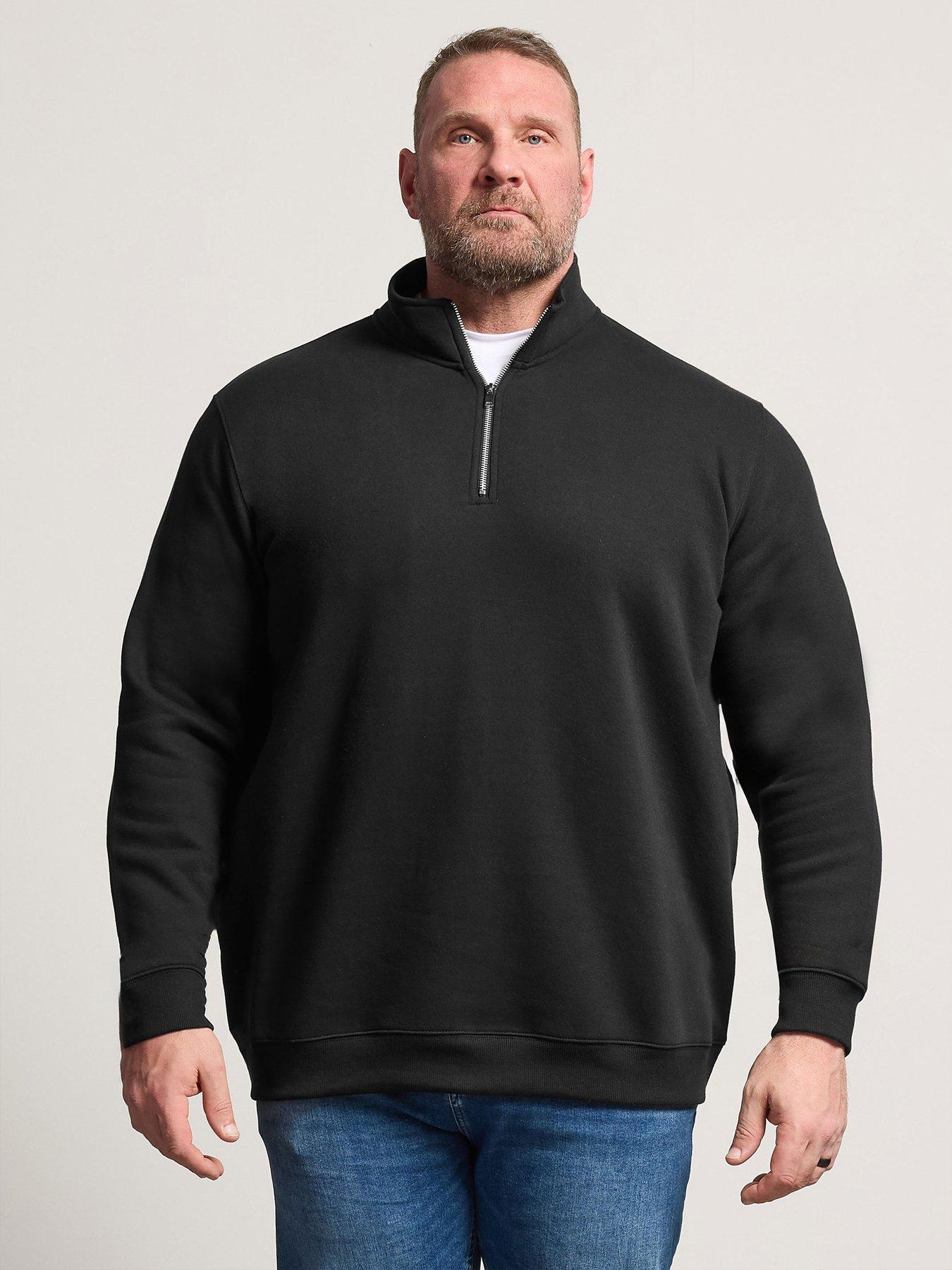 Image 1 of 5 of BadRhino Loopback 1/4 Zip Sweat Polo - Black
