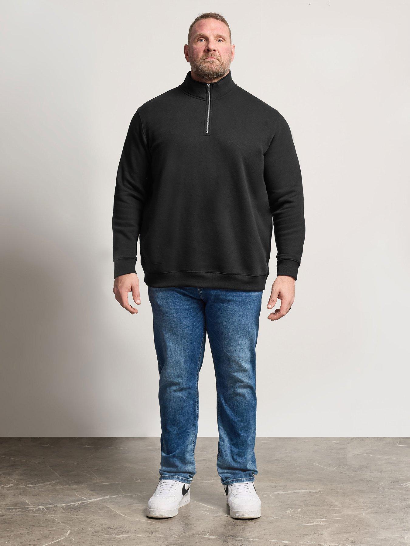 Image 3 of 5 of BadRhino Loopback 1/4 Zip Sweat Polo - Black