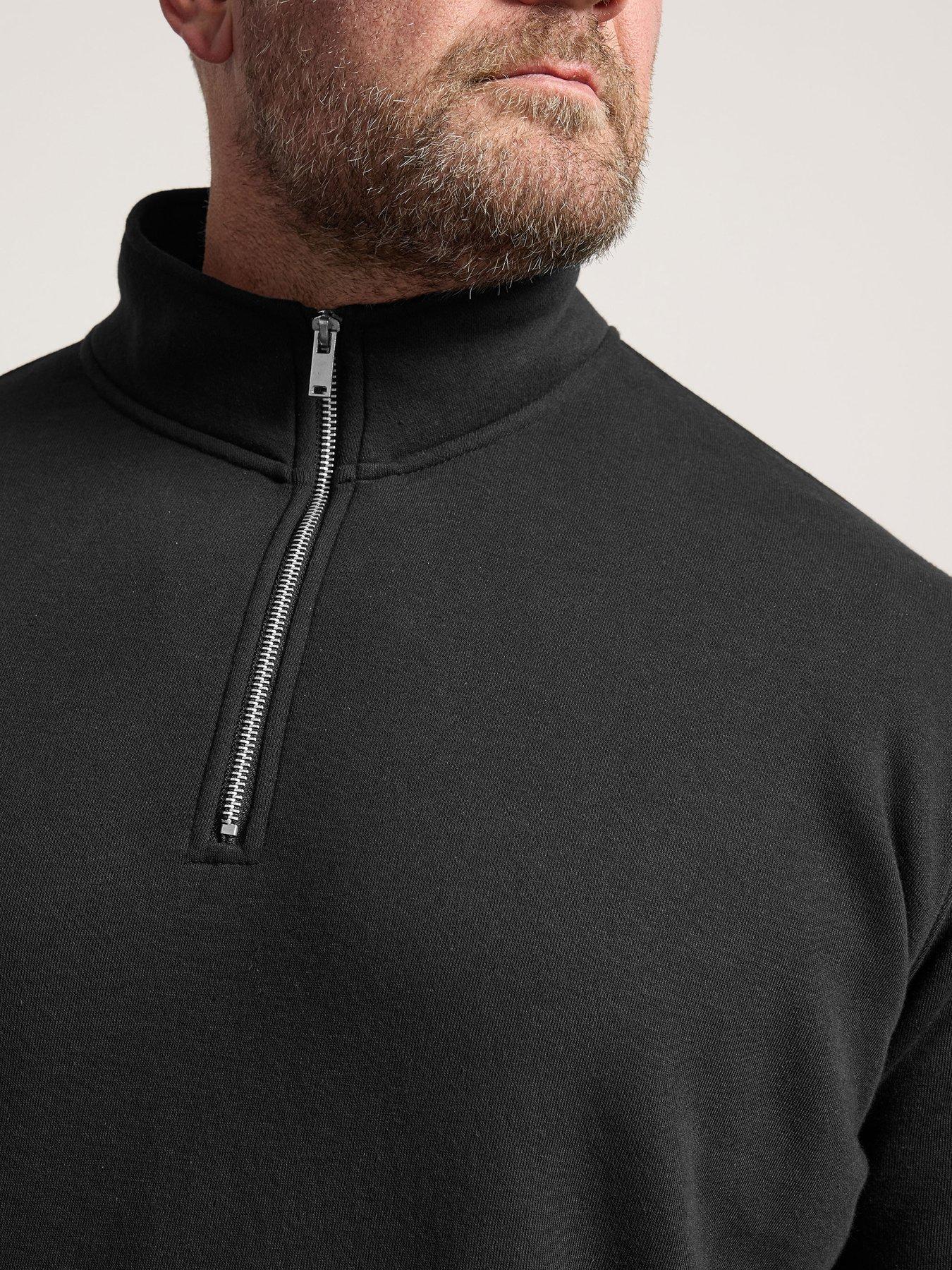 Image 4 of 5 of BadRhino Loopback 1/4 Zip Sweat Polo - Black