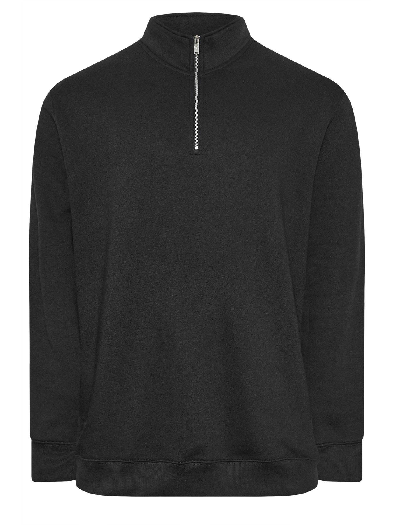 Image 5 of 5 of BadRhino Loopback 1/4 Zip Sweat Polo - Black