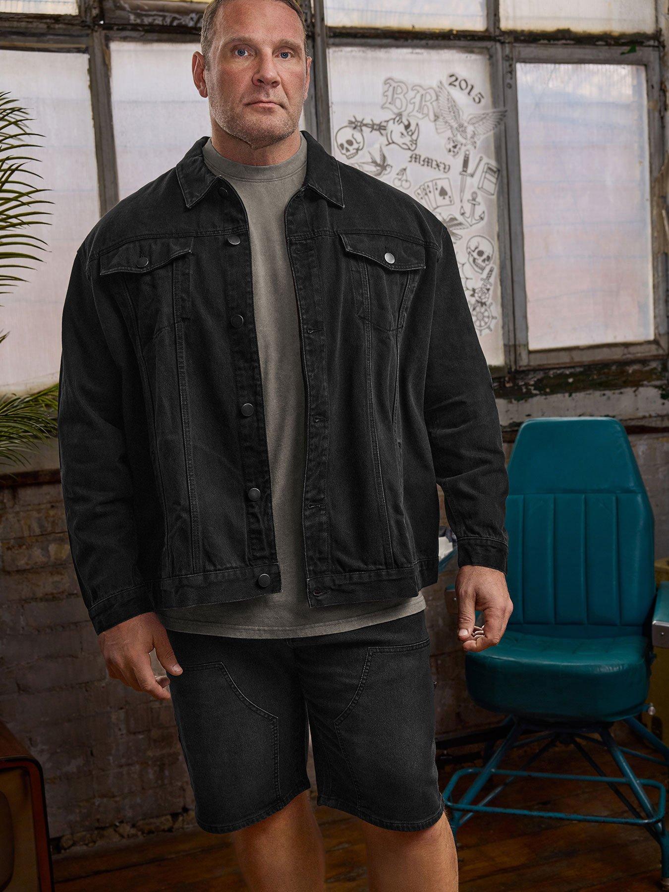 BadRhino Denim Jacket, Black, Size 5-6Xl, Men