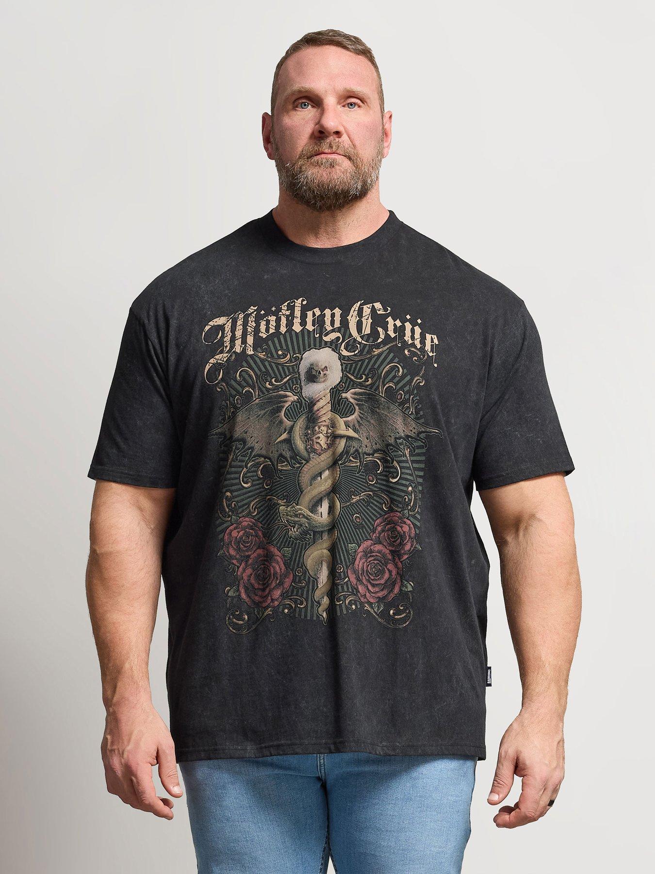 BadRhino Acid Wash 'Motley Crue' T-Shirt - Black