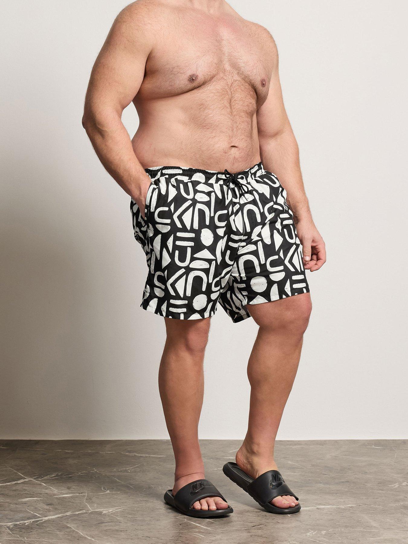 BadRhino Geometric Print Swim Shorts - Black