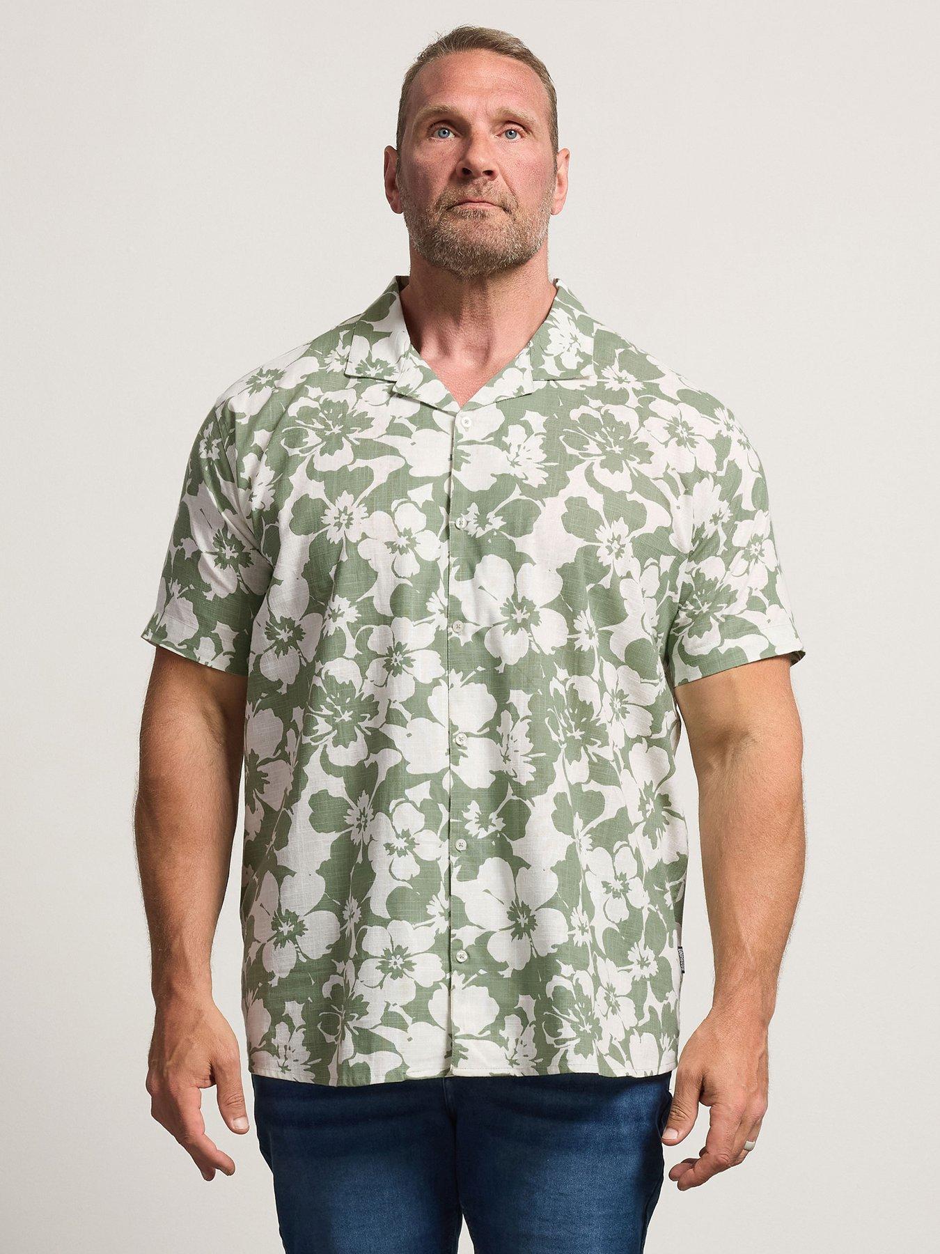 BadRhino Badrhino Leaf Print Short Sleeve Shirt