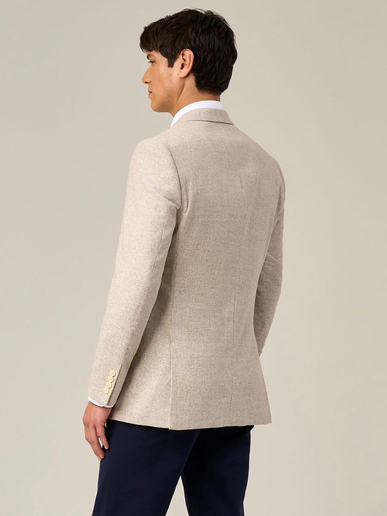 Image 2 of 7 of Skopes Aurelio Houndstooth Suit Jacket - Beige