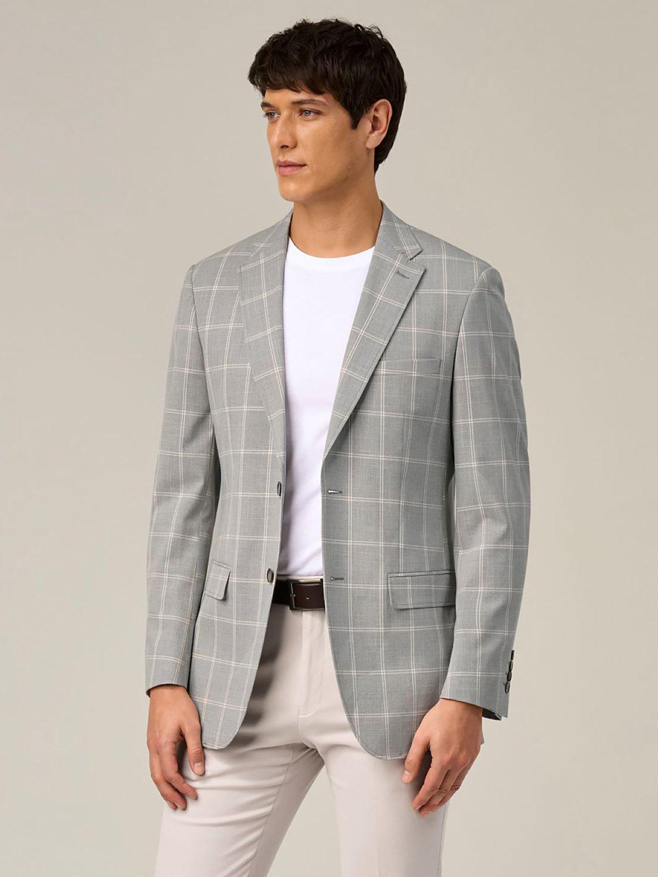 Image 1 of 7 of Skopes Burkart Check Tailored Fit Suit Jacket