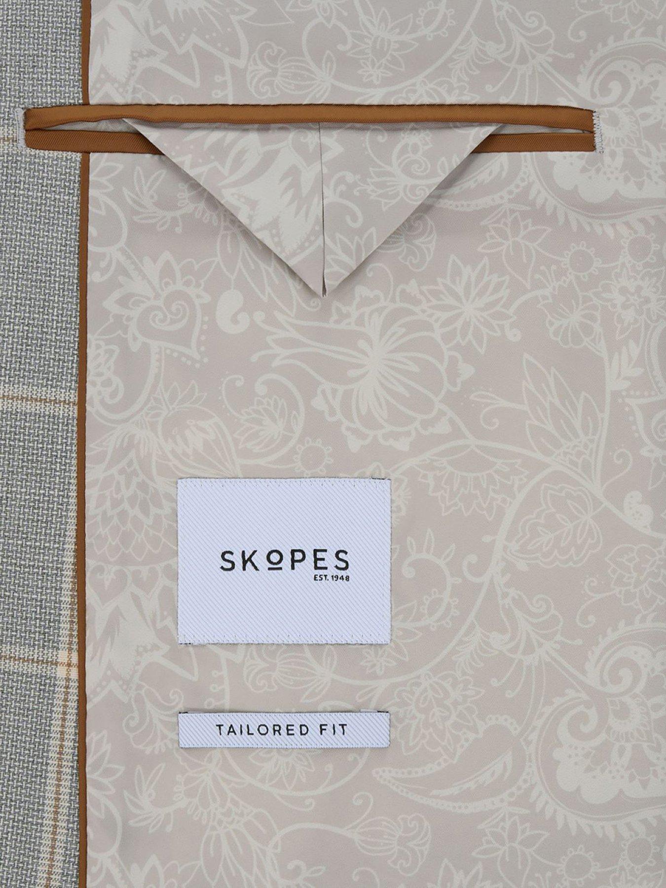 Image 6 of 7 of Skopes Burkart Check Tailored Fit Suit Jacket