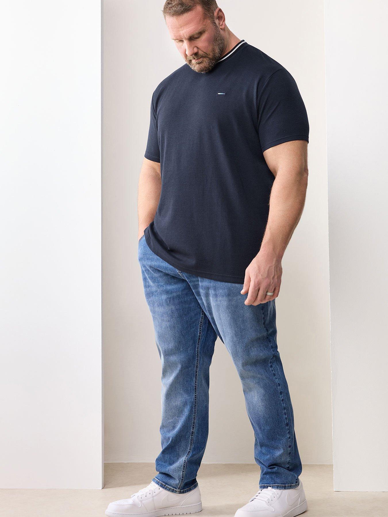 BadRhino Washed Elasticated Straight Jean 32" - Blue