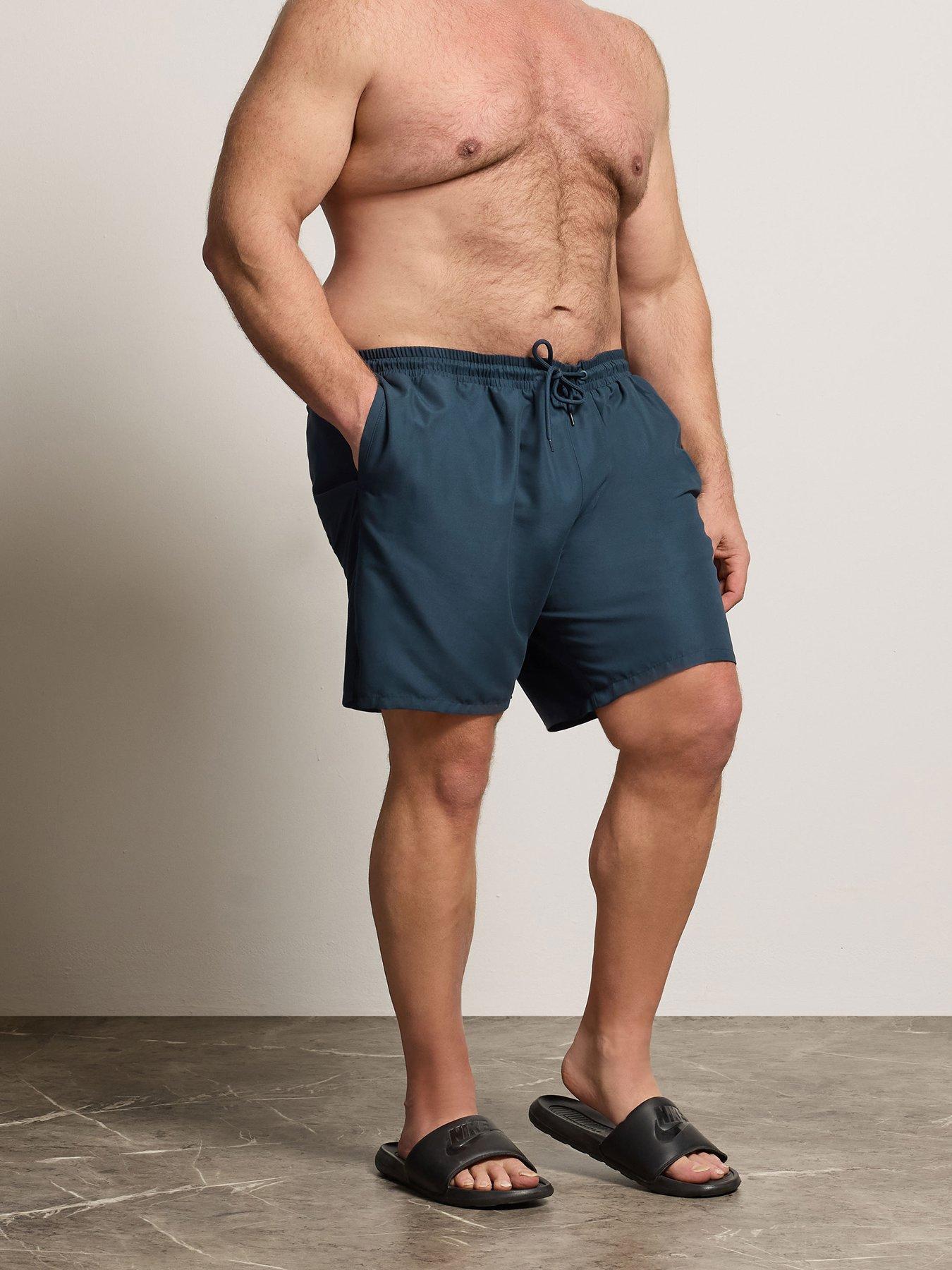 BadRhino Plain Swim Shorts, Blue, Size 3Xl, Men