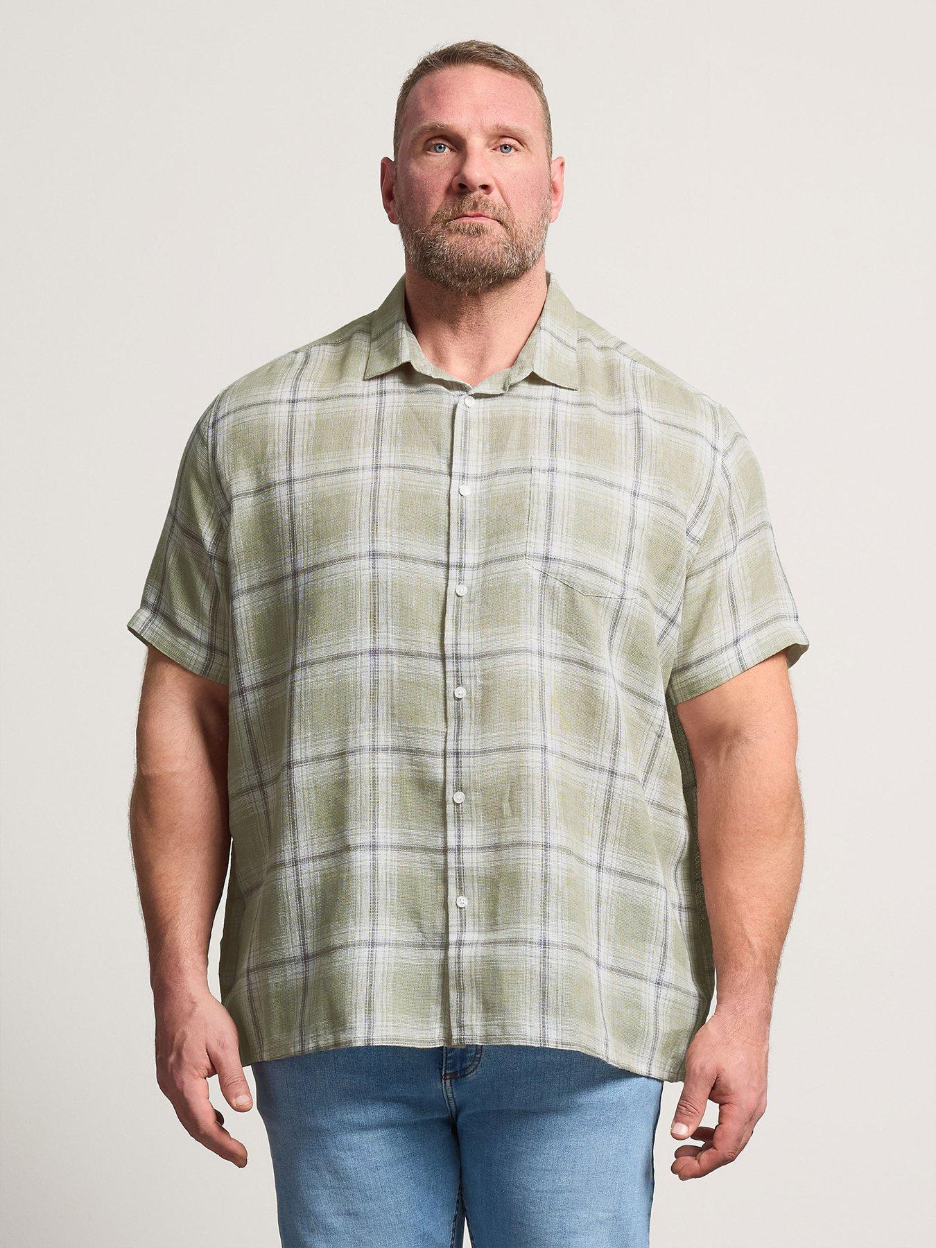 Image 1 of 4 of BadRhino Badrhino Textured Check Short Sleeve Shirt