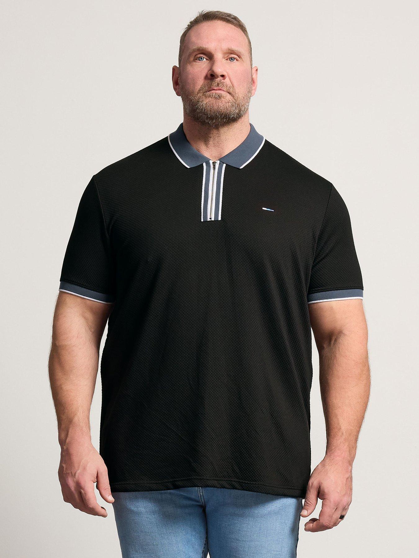 BadRhino Badrhino Textured Jacquard Zip Polo Shirt