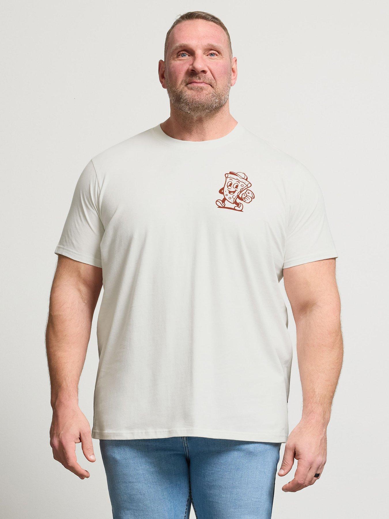 BadRhino Hot Slice Graphic & T-Shirt, Off-White, Size 2Xl, Men