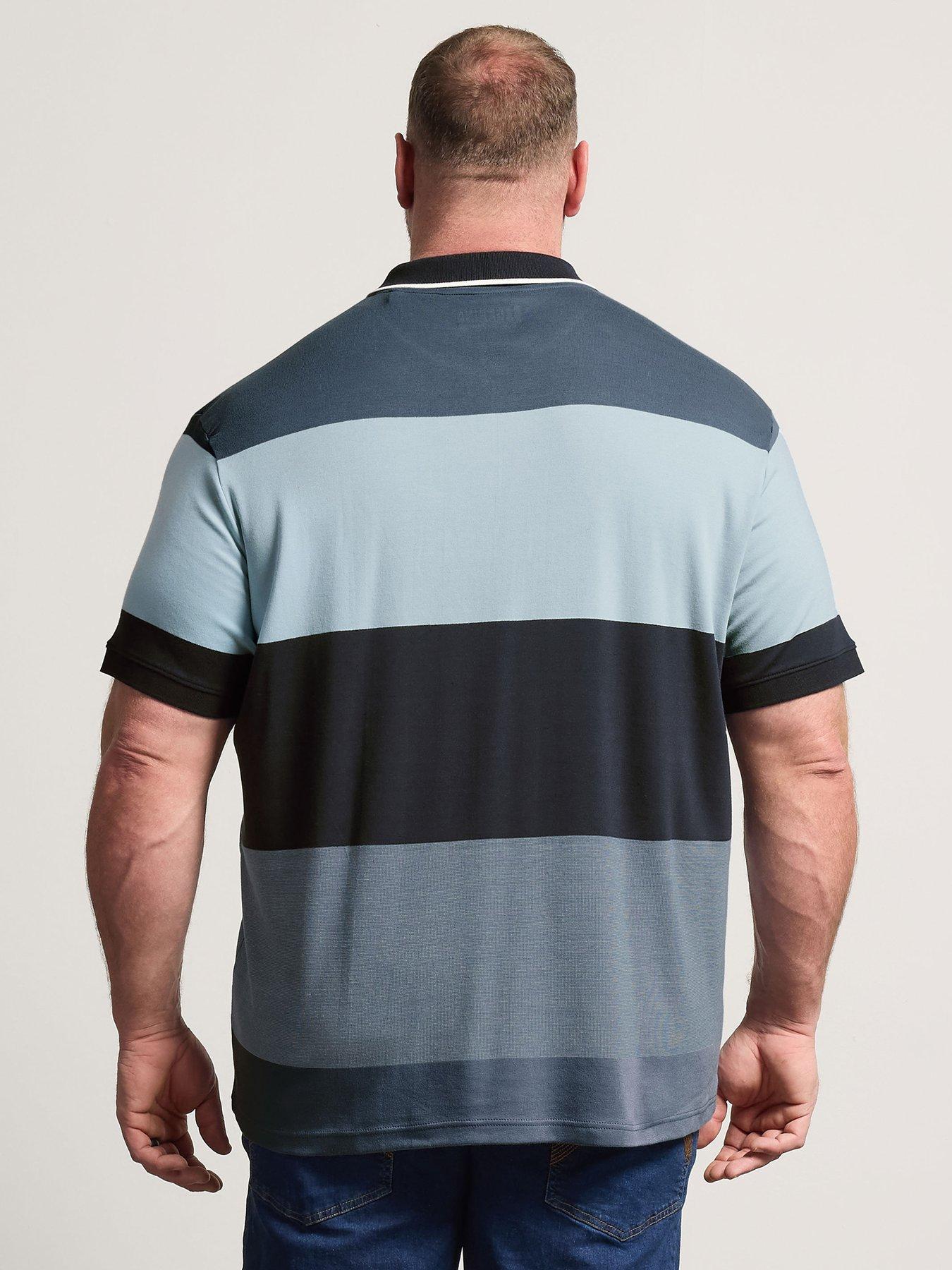 Image 2 of 5 of BadRhino Badrhino Striped Zip Polo Shirt