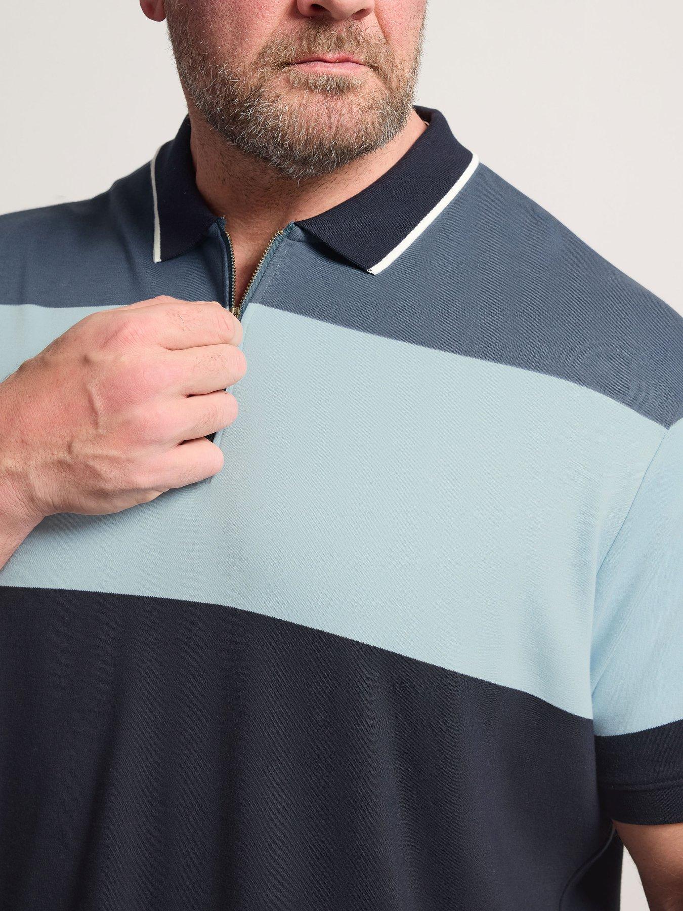 Image 4 of 5 of BadRhino Badrhino Striped Zip Polo Shirt