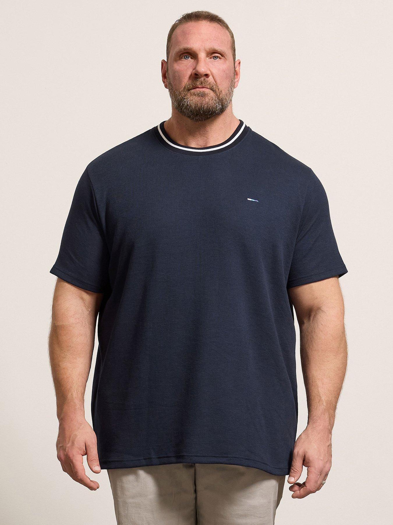 BadRhino Waffle Short Sleeve T-Shirt, Blue, Size 3Xl, Men