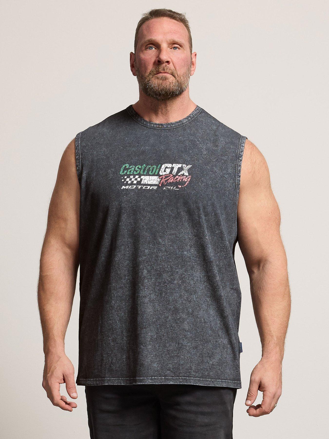 Image 1 of 5 of BadRhino Acid Wash Muscle Vest - Grey