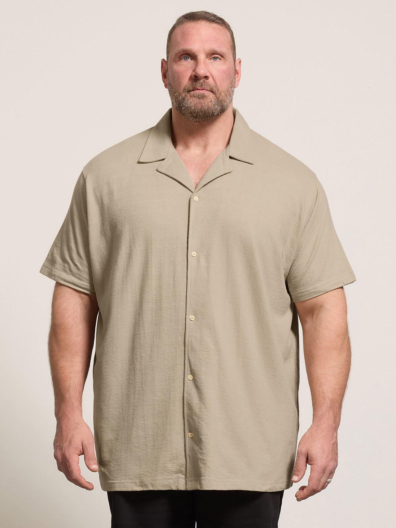 BadRhino Badrhino Revere Neck Slub Short Sleeve Shirt