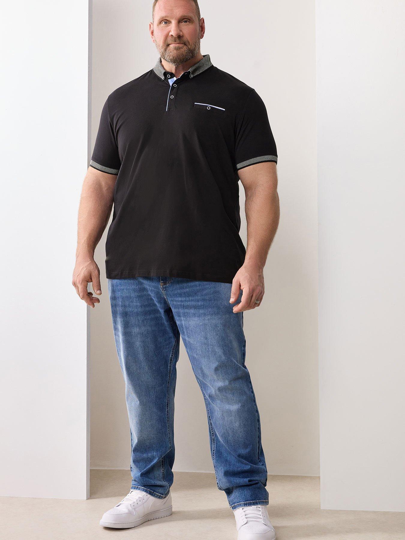 BadRhino Chambray Pocket Polo Shirt - Black