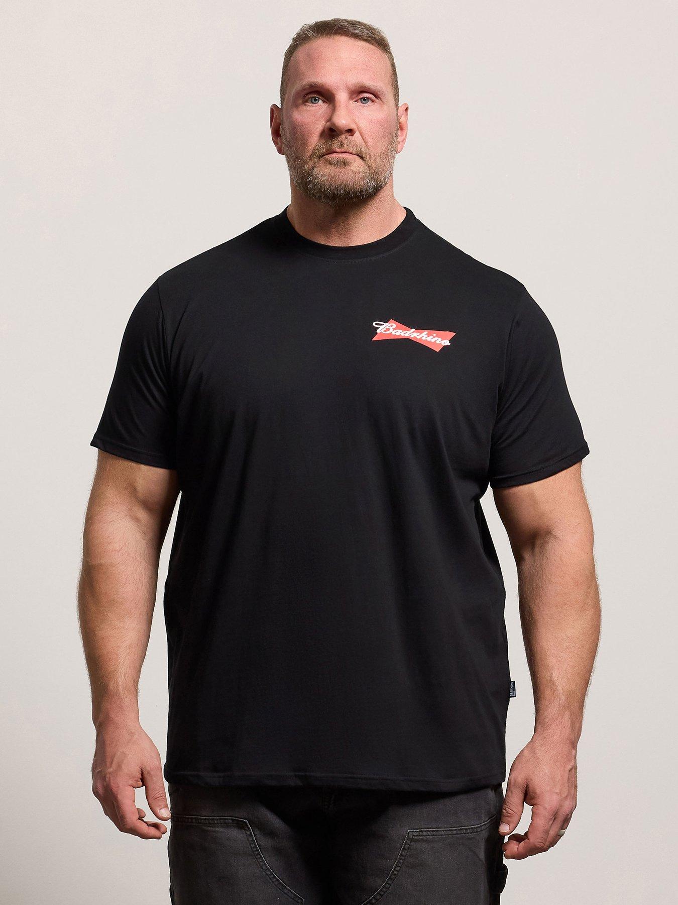BadRhino Graphic T-Shirt, Black, Size 1Xl, Men