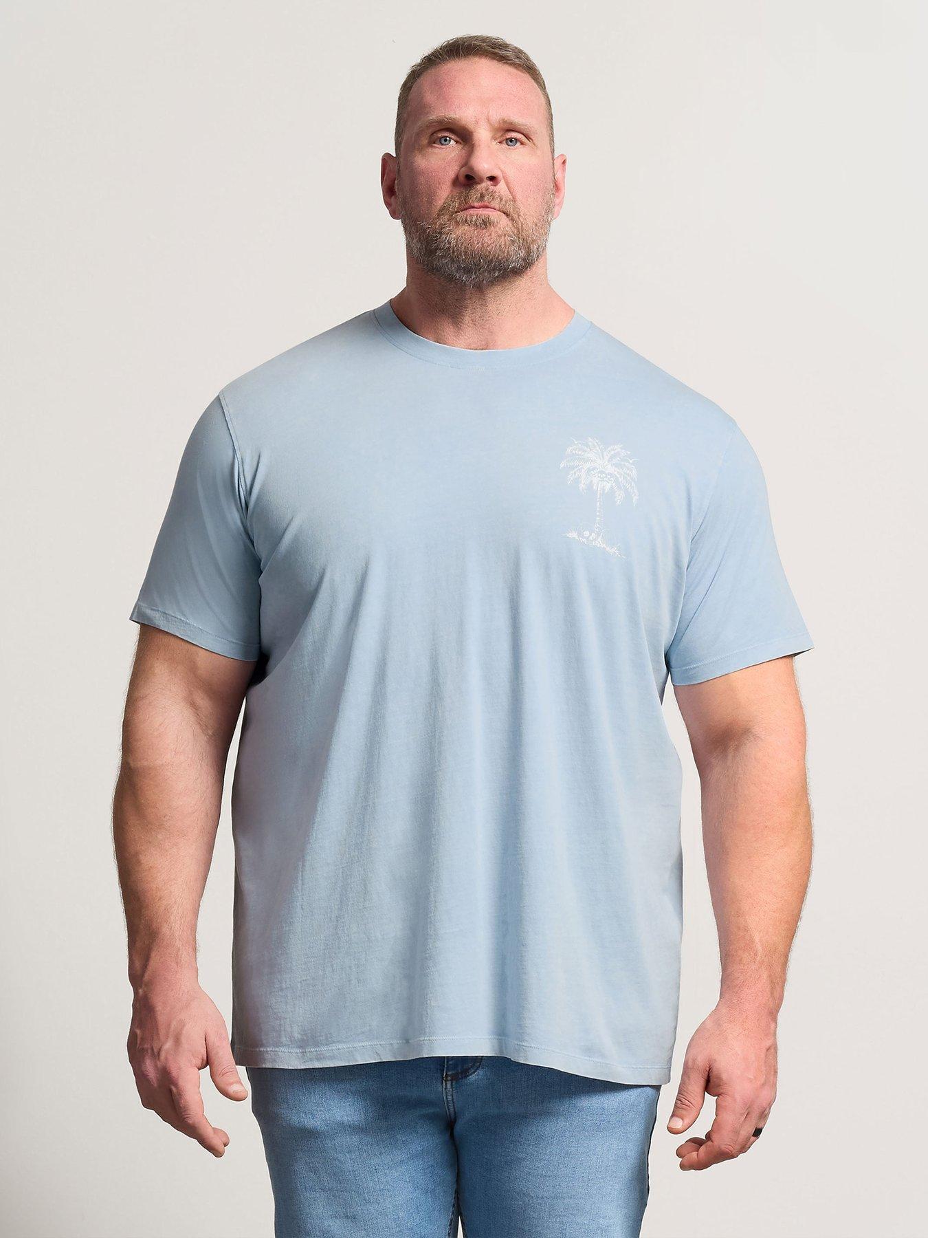 Image 1 of 4 of BadRhino Acid Wash Skull T-Shirt - Blue