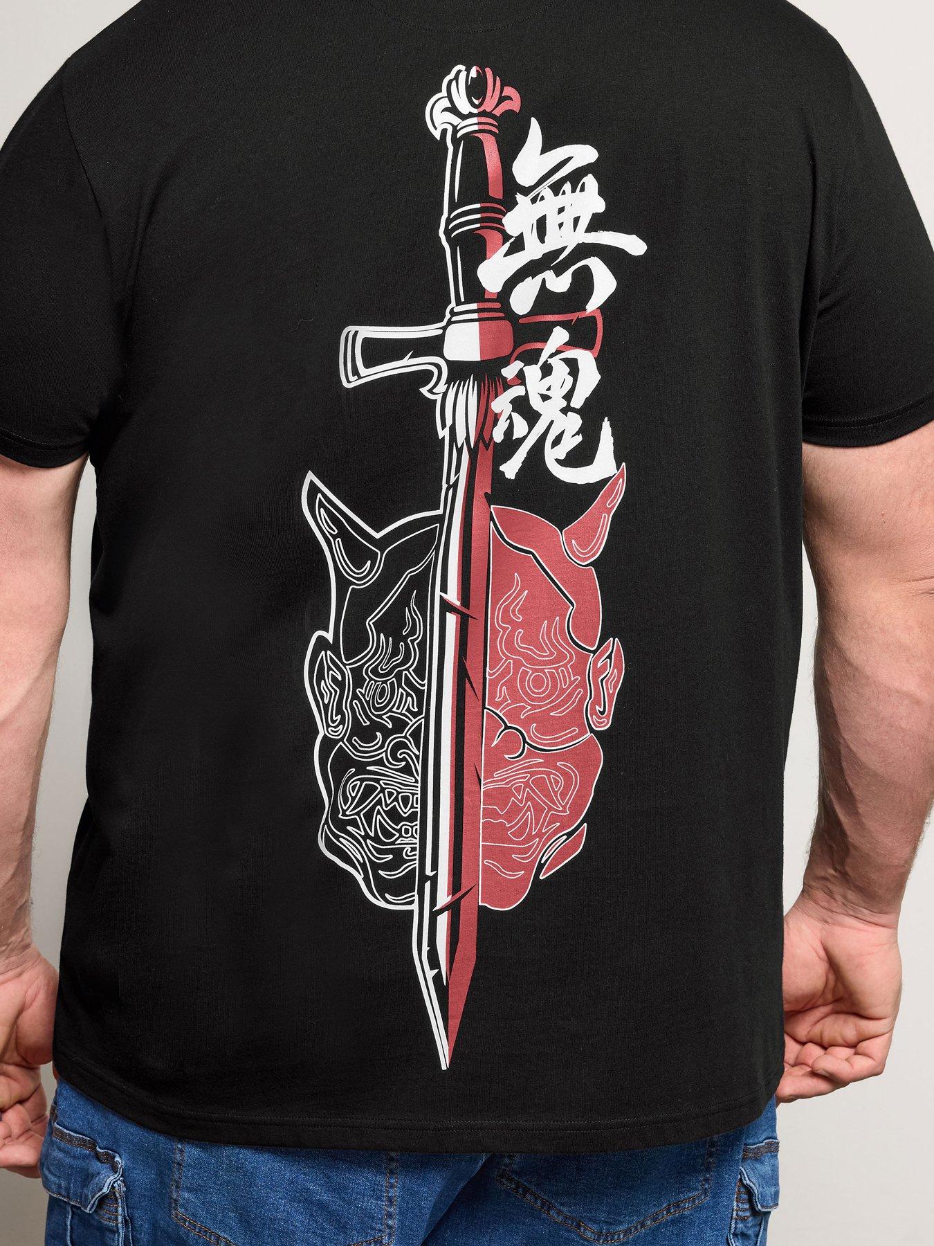 Image 5 of 6 of BadRhino Badrhino Ooni Sword Split Longline T-shirt
