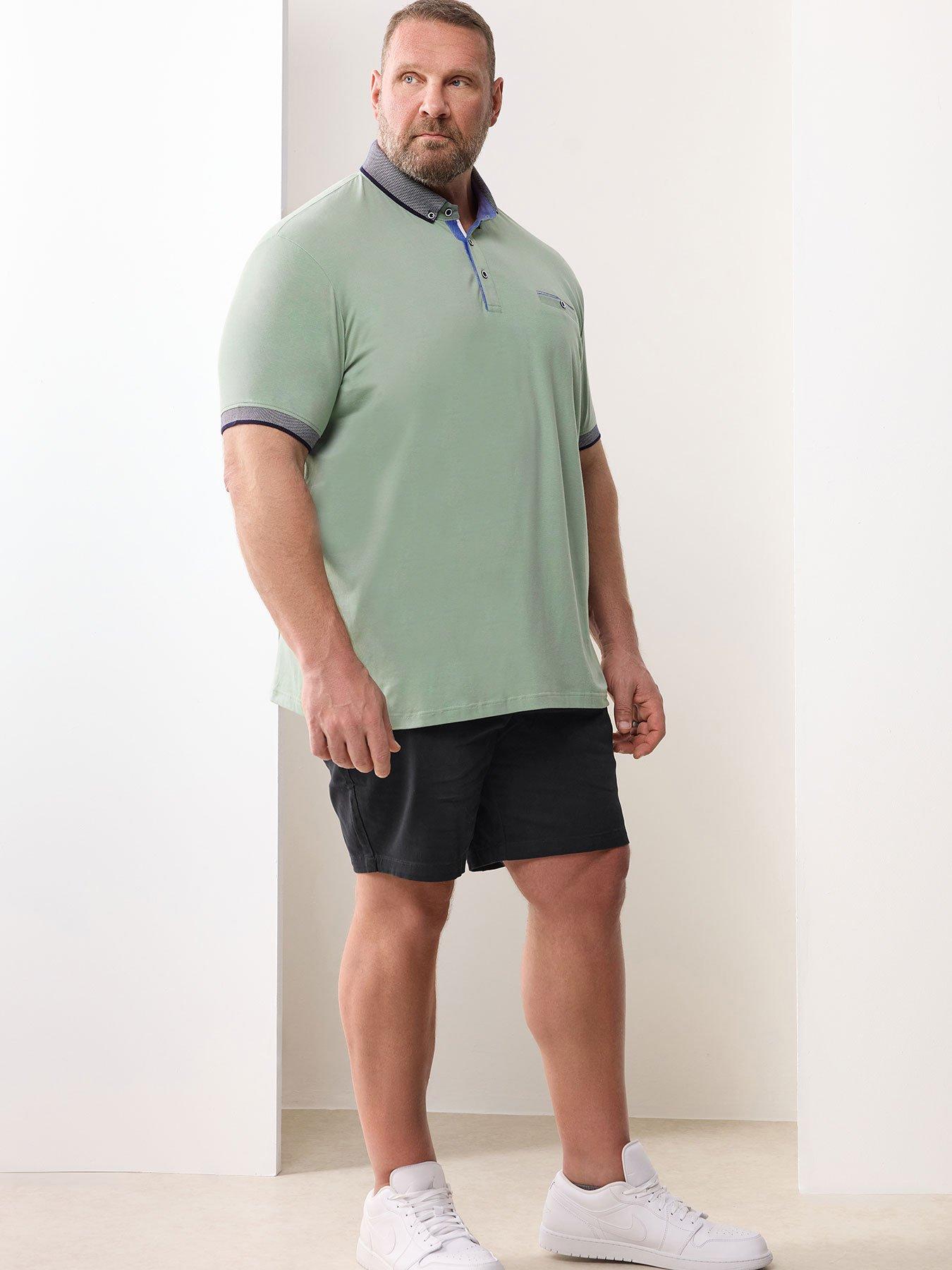 Badrhino Chambray Pocket Polo Shirt - Green