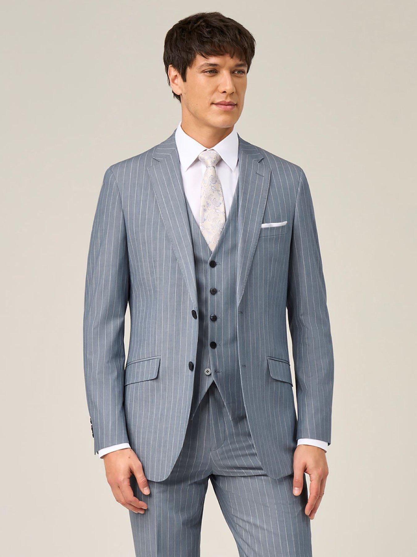 Image 1 of 6 of Skopes Levins Pinstripe Tailored Fit Suit Jacket