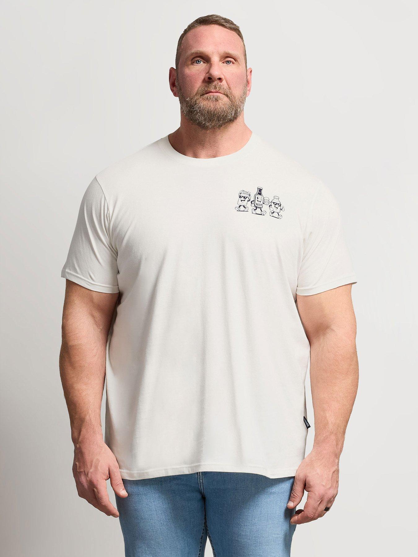 Image 1 of 5 of BadRhino Don't Worry Beer Happy T-Shirt - White