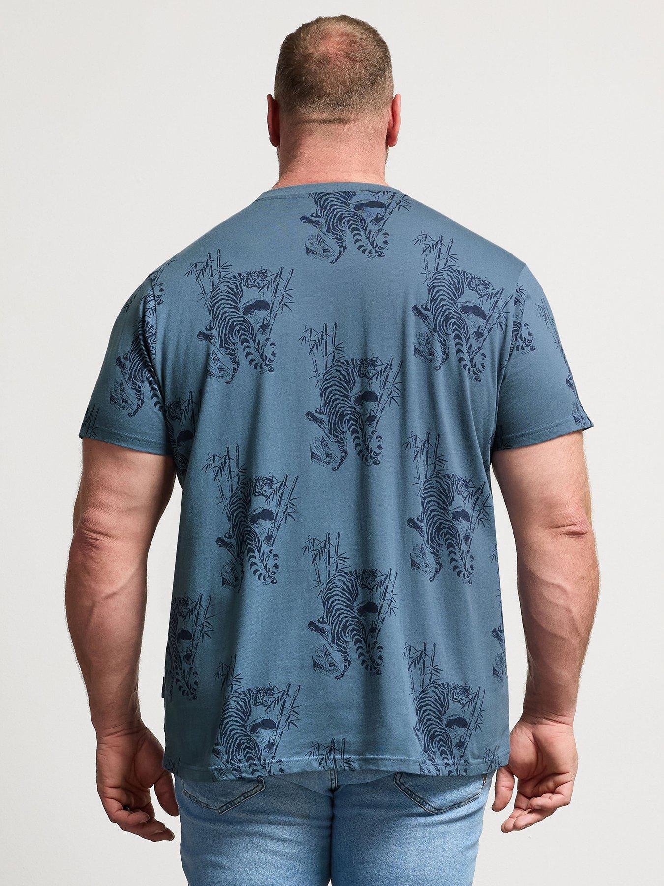 Image 2 of 4 of BadRhino Tiger Bamboo T-Shirt - Blue