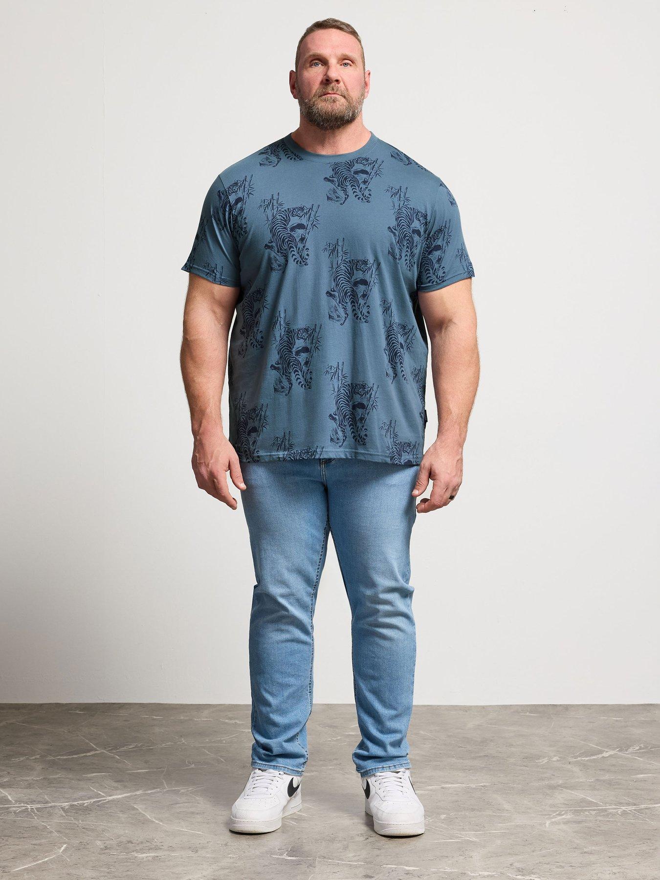 Image 3 of 4 of BadRhino Tiger Bamboo T-Shirt - Blue