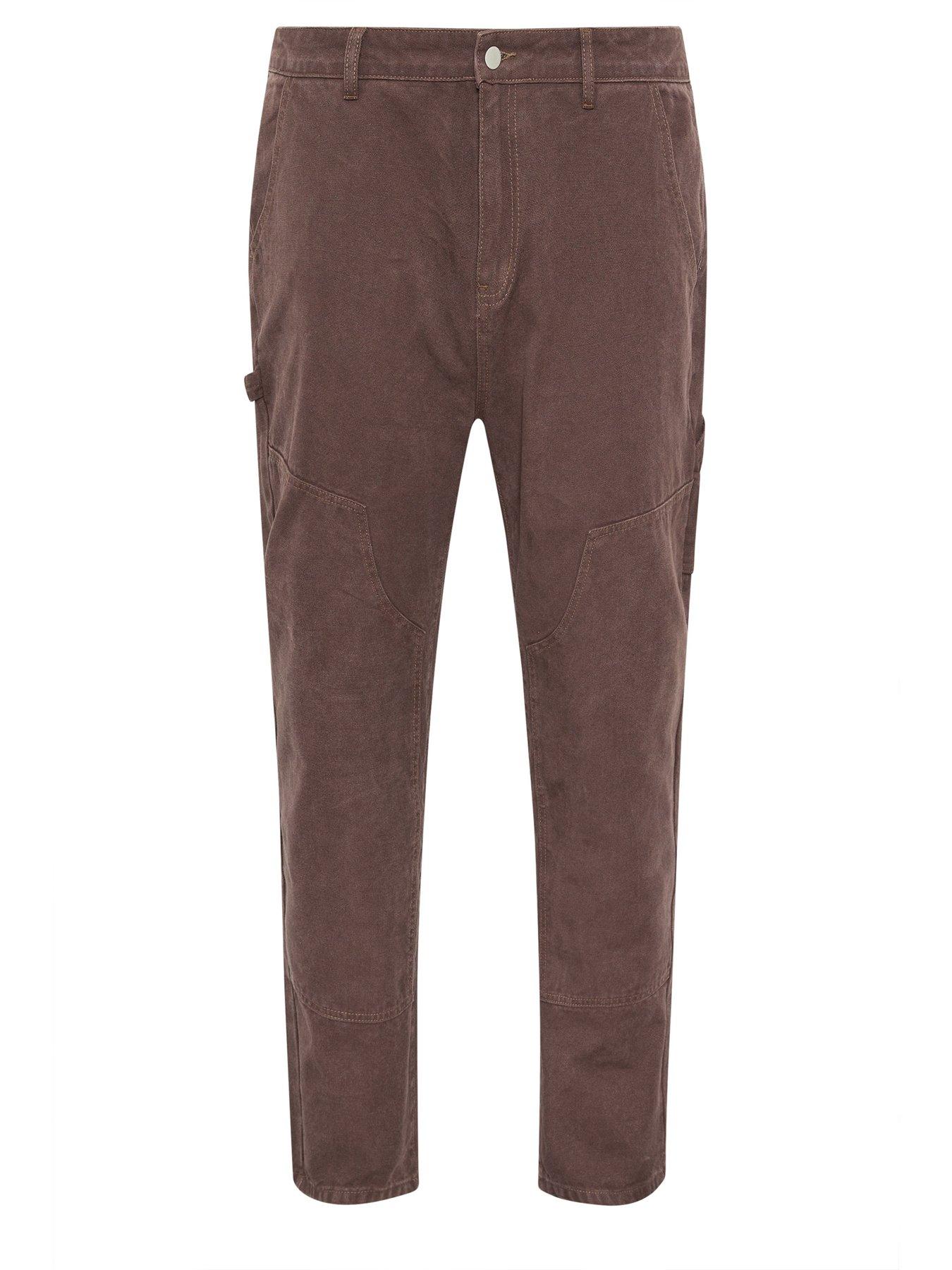 Image 4 of 4 of BadRhino Carpenter Style Loose Fit Jeans - Brown