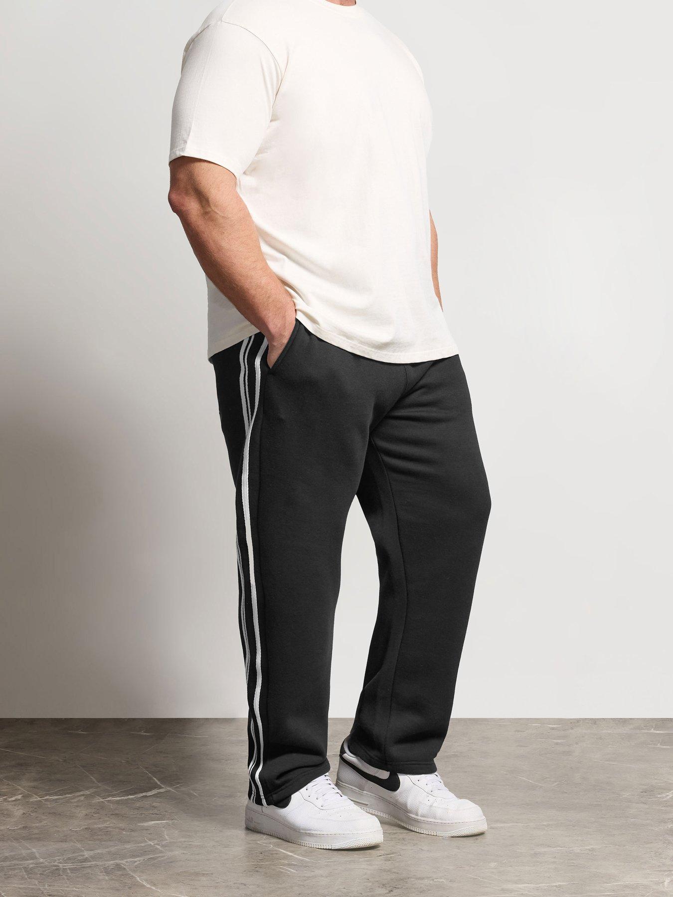 BadRhino Side Stripe Joggers, Black, Size 1Xl, Men