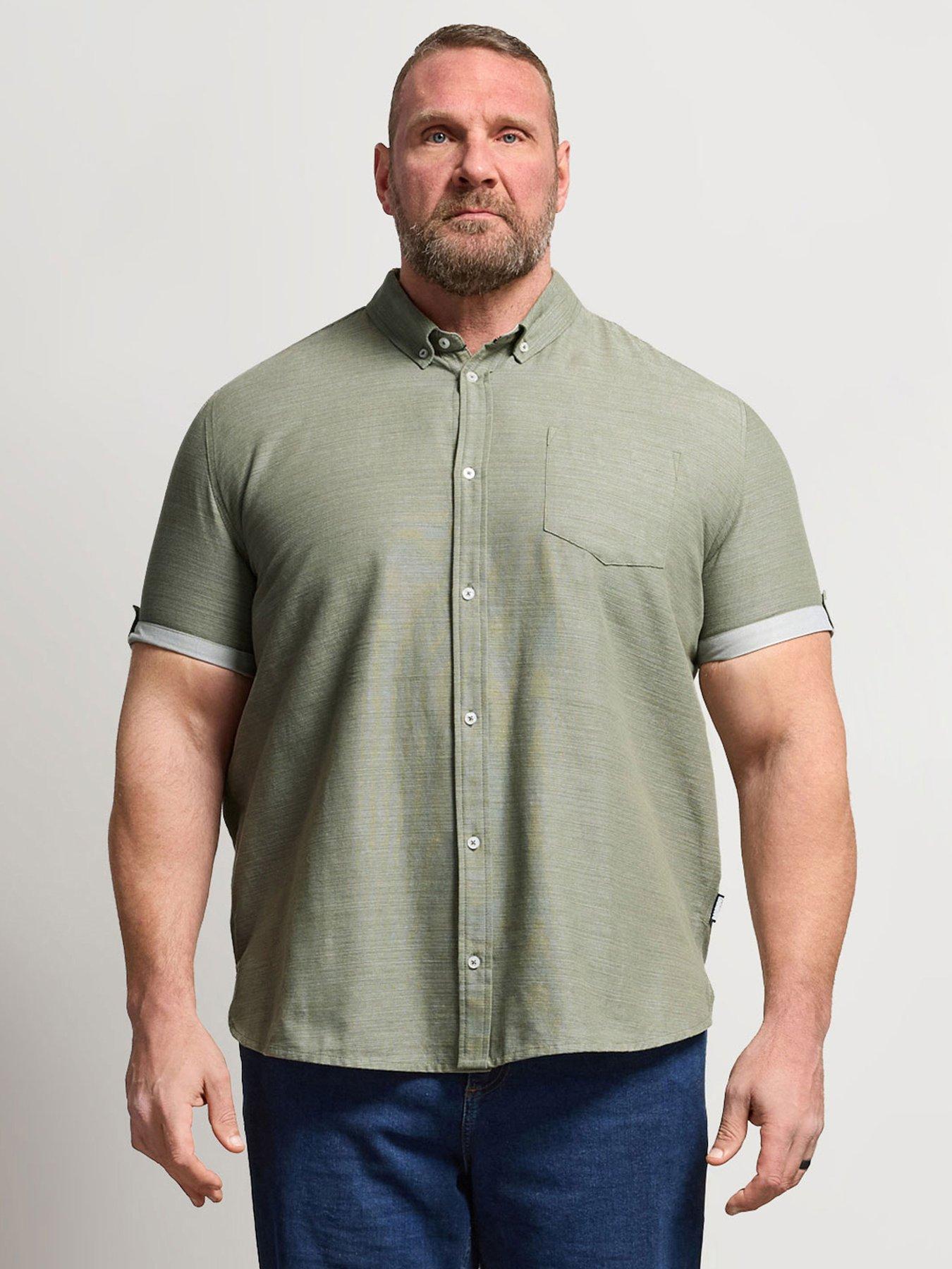 Badrhino Vetiver Short Sleeve Slub Shirt - Green