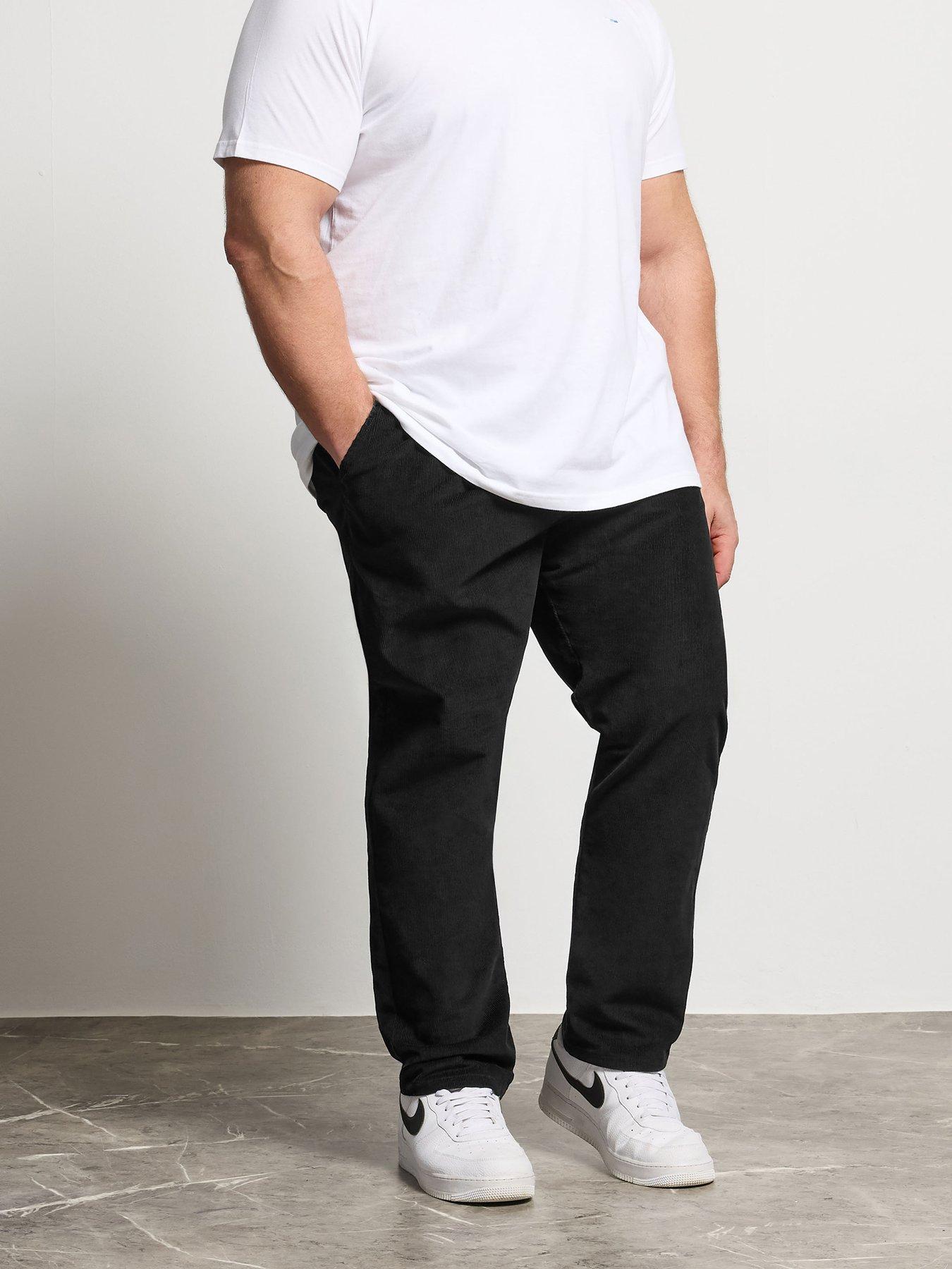 BadRhino Cord Trousers, Black, Size 1Xl, Men