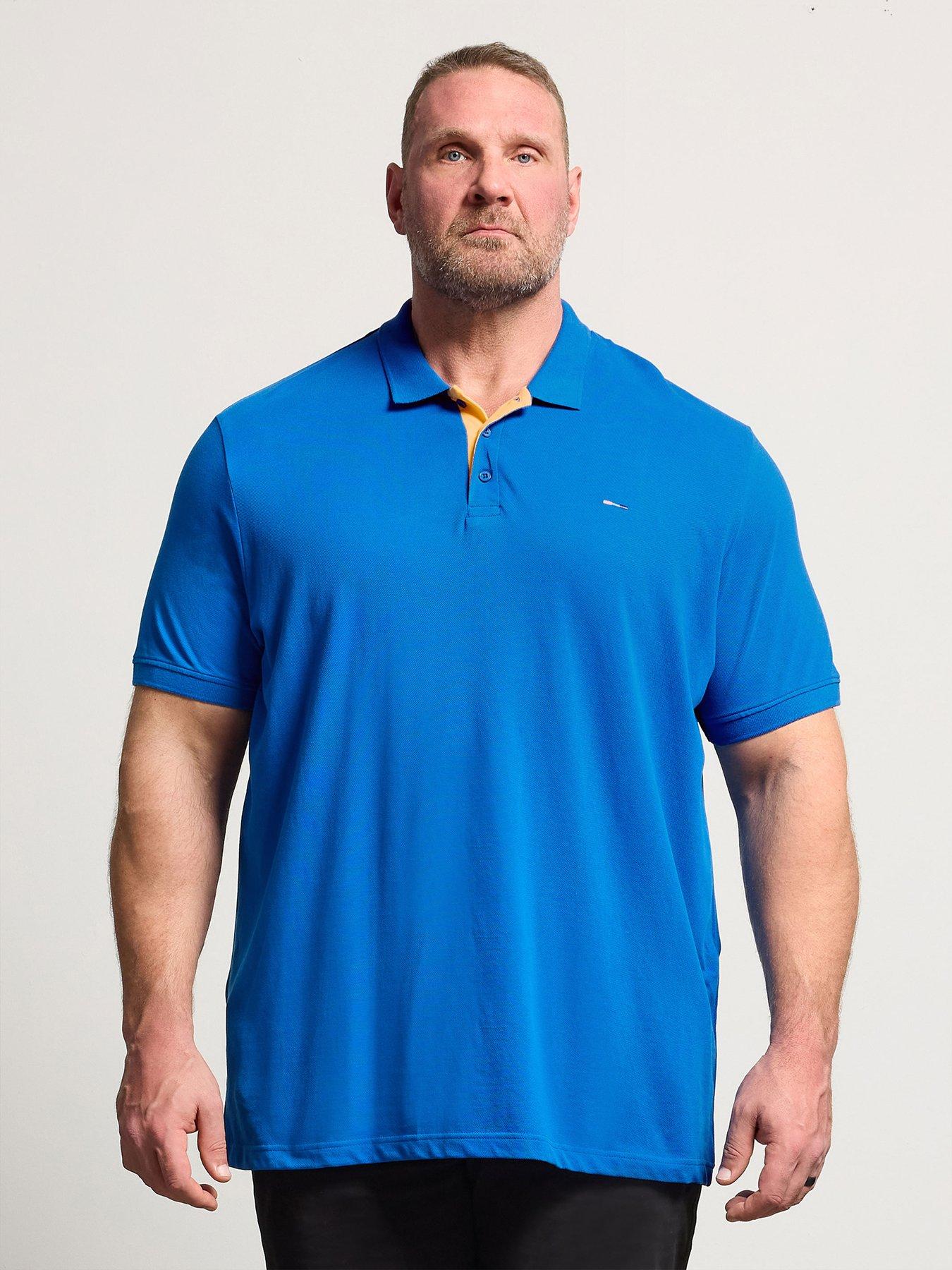 Badrhino Contrast Polo Shirt - Blue