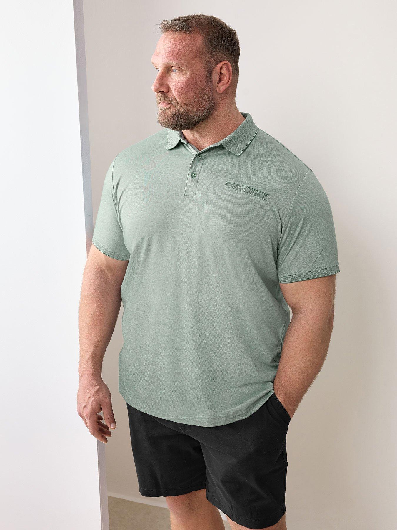 BadRhino Textured Vetiver Polo Shirt, Green, Size 3Xl, Men