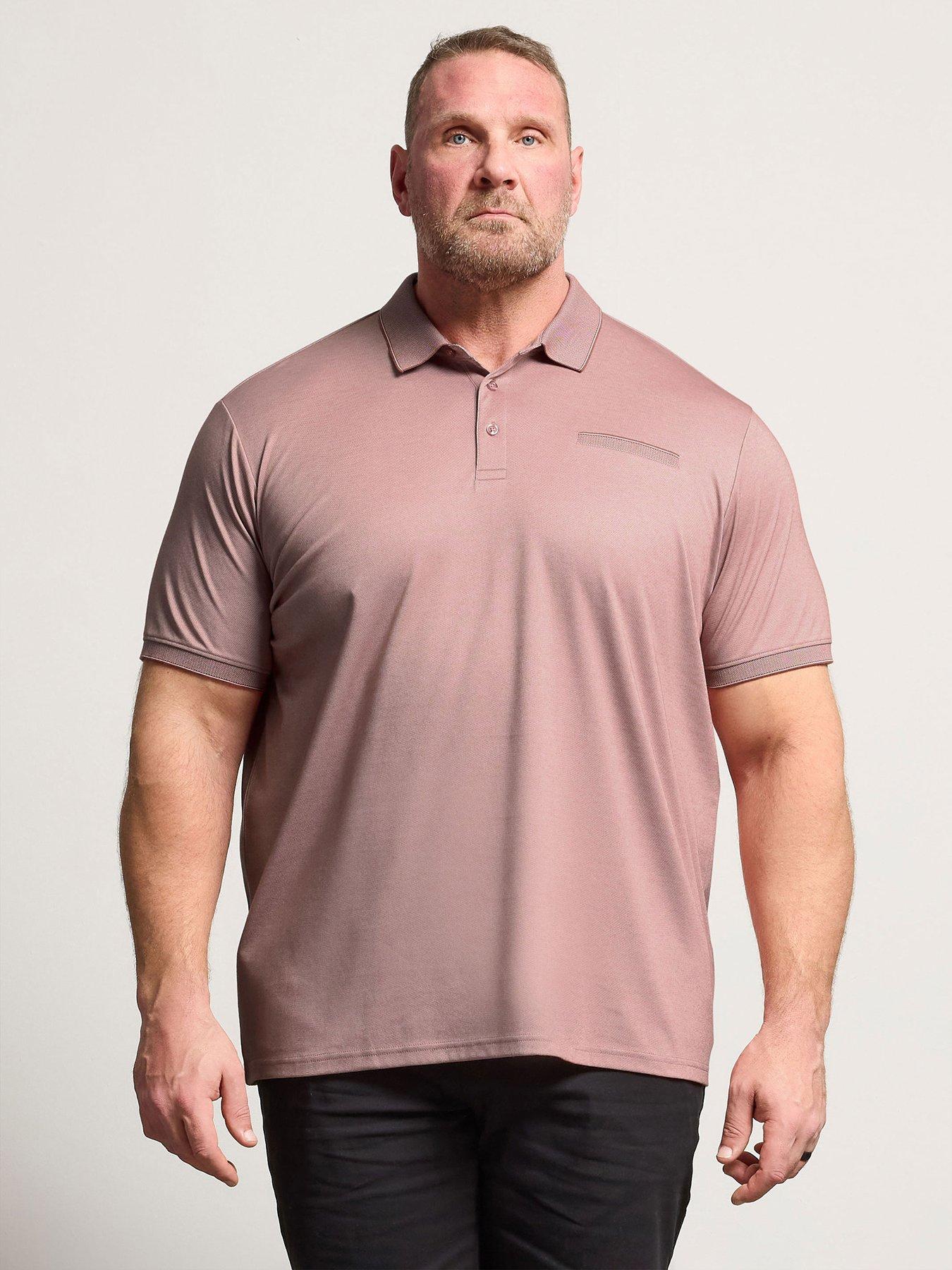 BadRhino Two Tone Textured Polo Shirt - Red