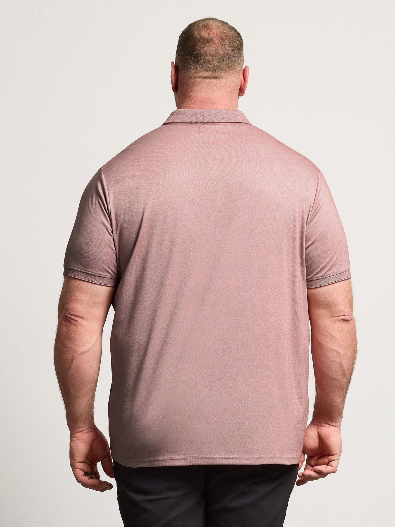 Image 2 of 5 of BadRhino Two Tone Textured Polo Shirt - Red