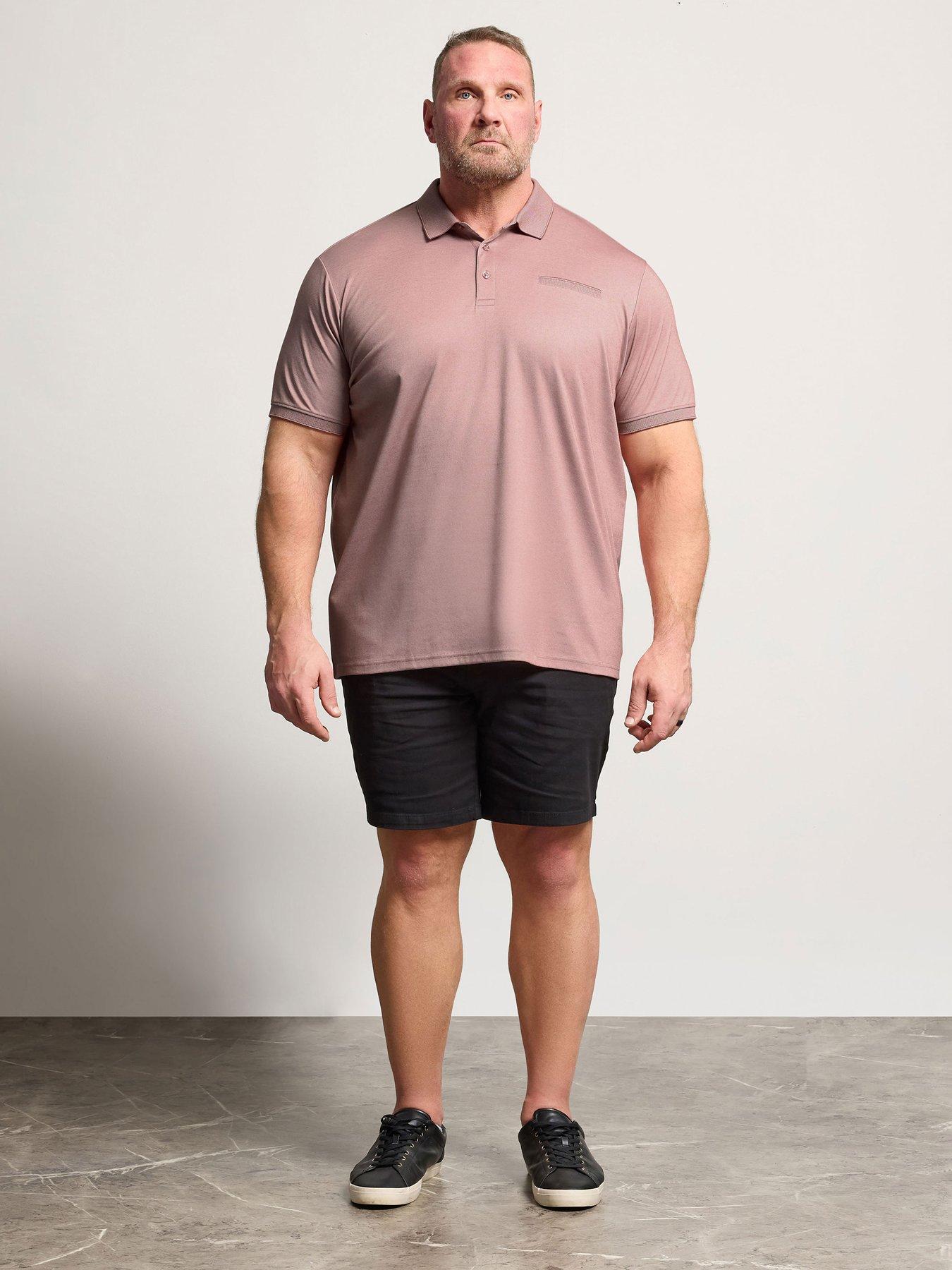 Image 3 of 5 of BadRhino Two Tone Textured Polo Shirt - Red