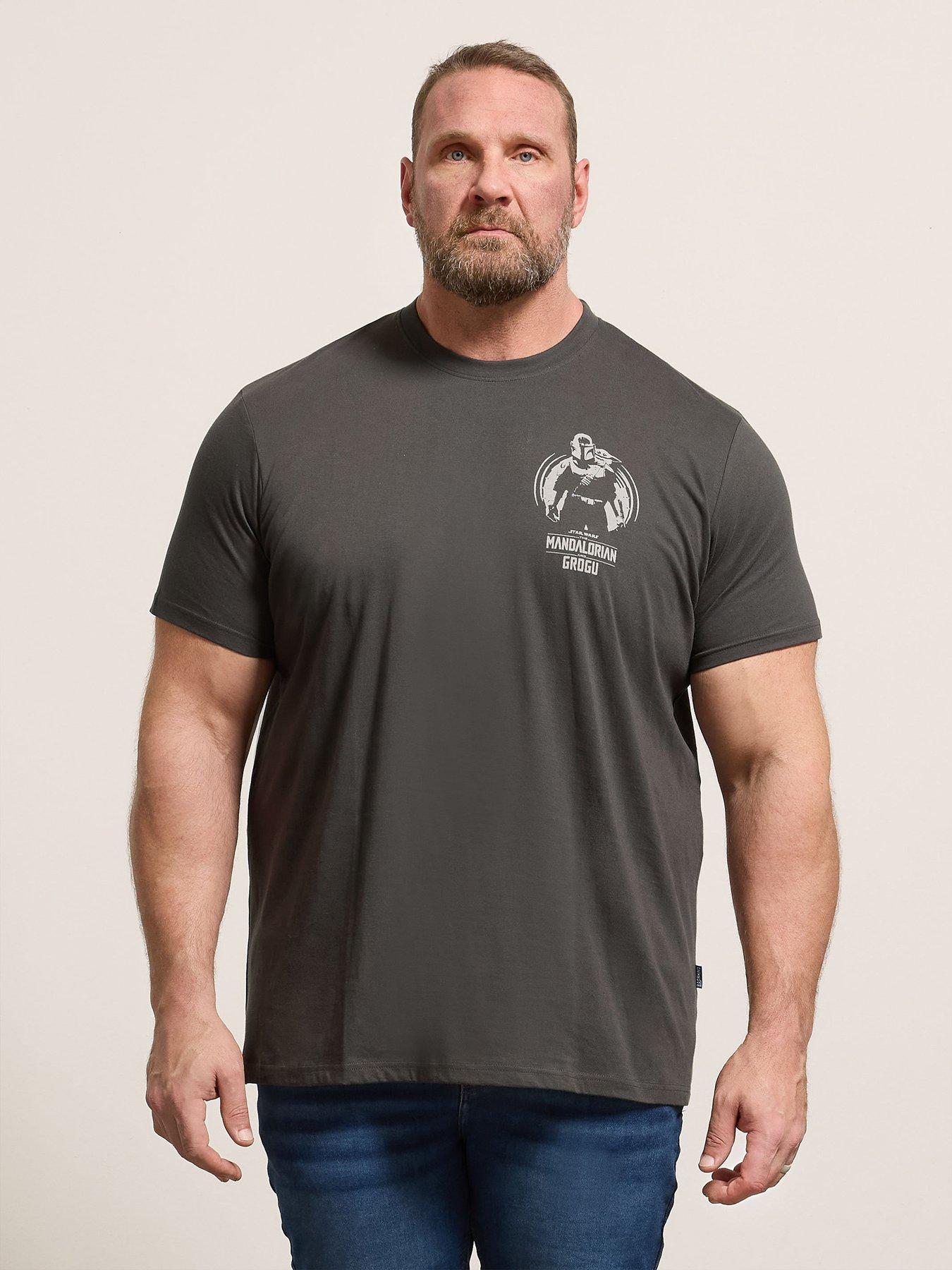 BadRhino Mandalorian And Grogu T-Shirt - Grey