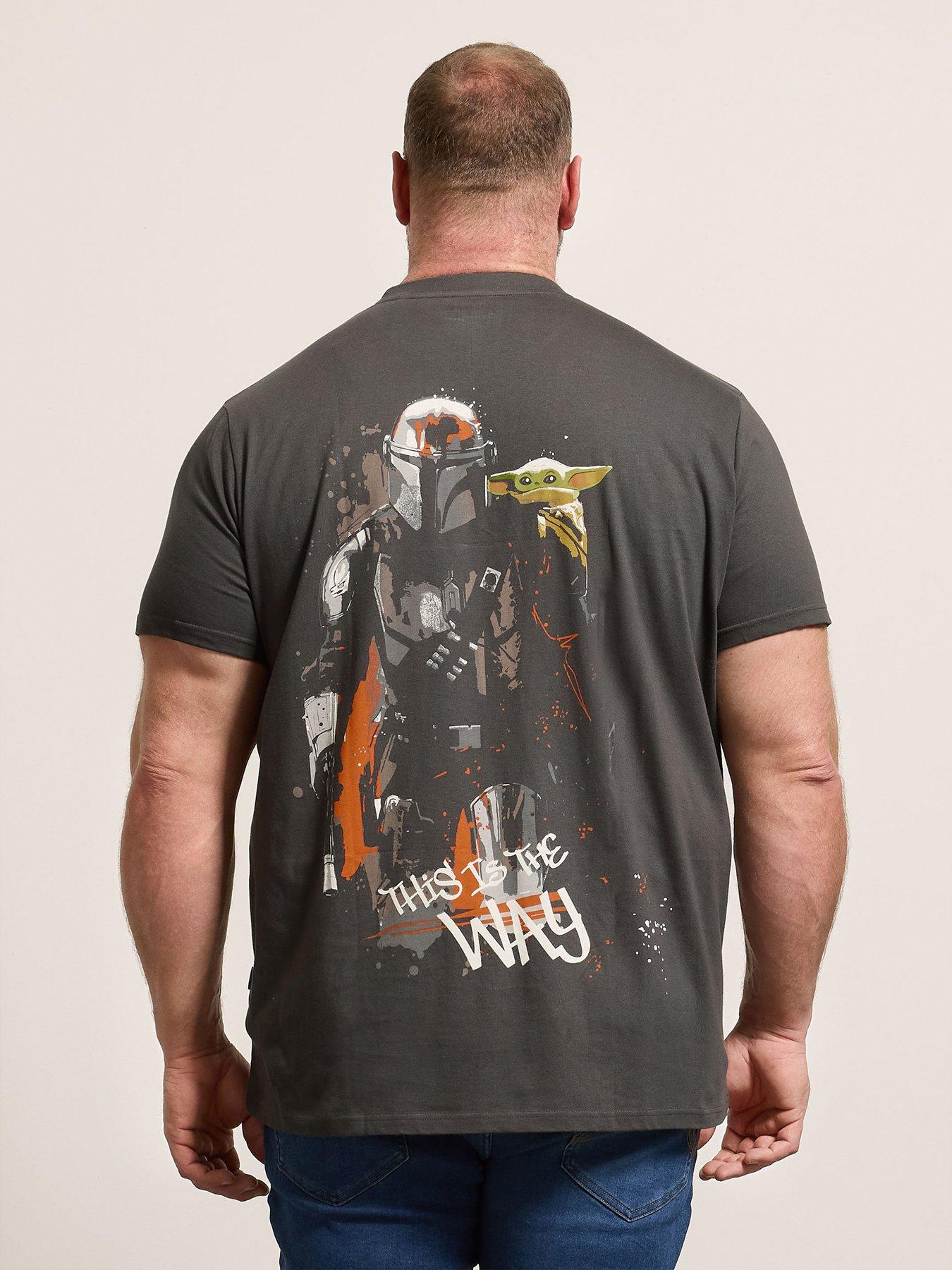 BadRhino Mandalorian And Grogu T-Shirt - Grey | Very