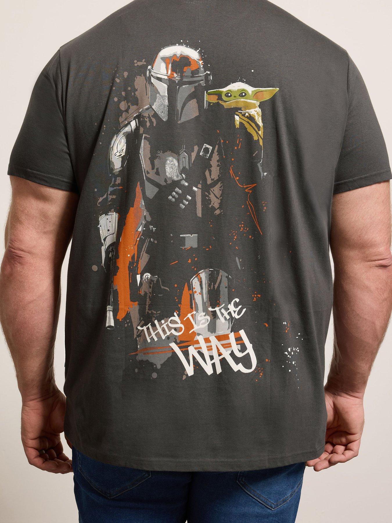 BadRhino Mandalorian And Grogu T-Shirt - Grey | Very